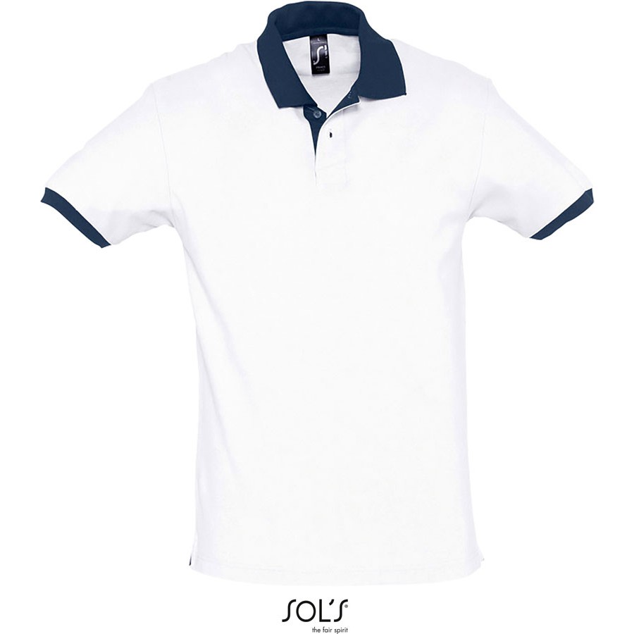 Schweres Piqué Polo 2-farbig