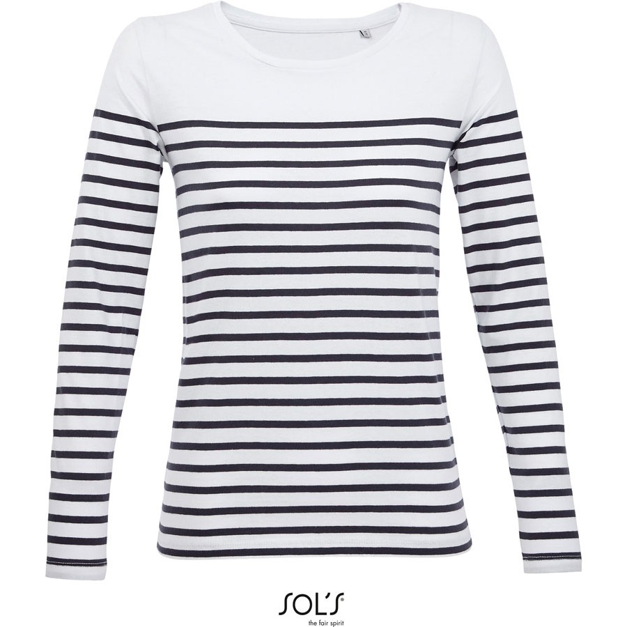 Damen T-Shirt langarm gestreift