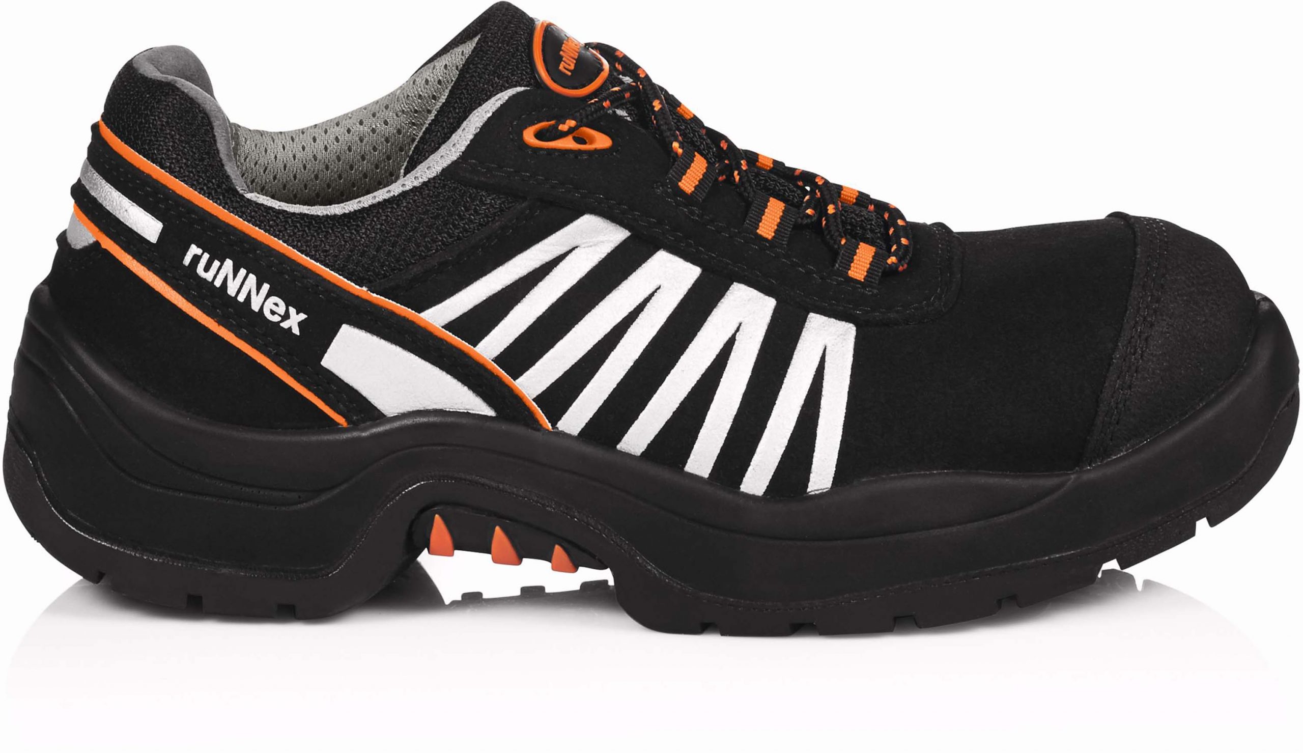 schwarz/silber/orange