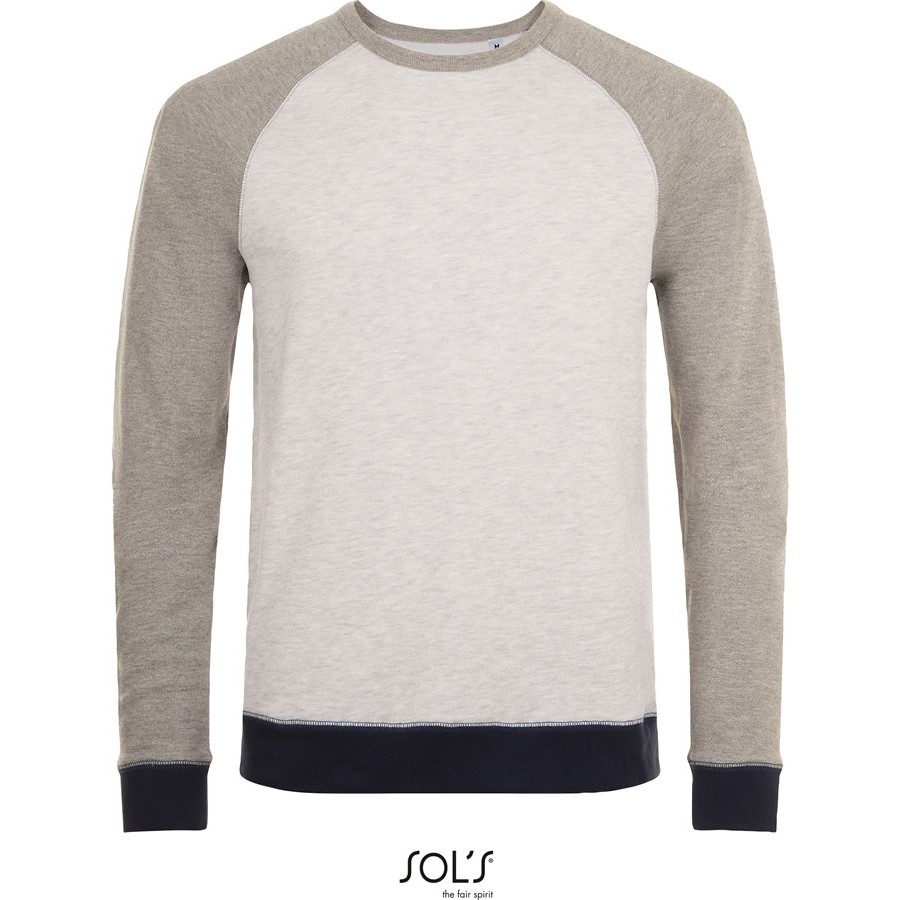 Schwerer Raglan Sweater 3-farbig