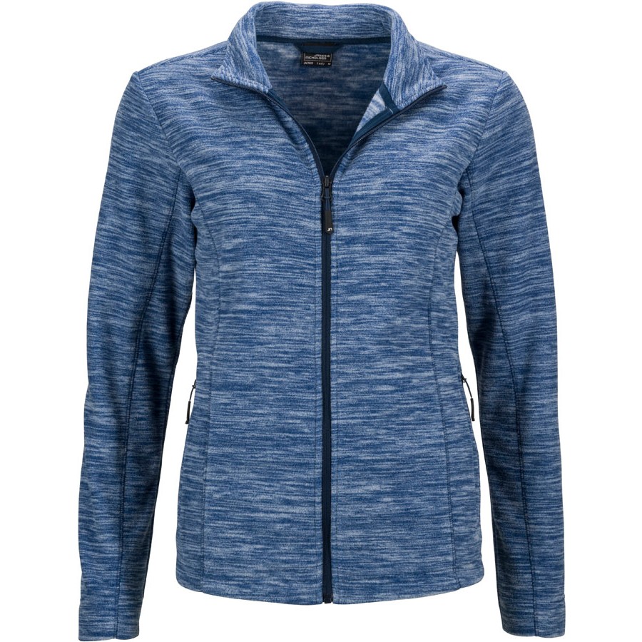Damen Melange Fleece Jacke