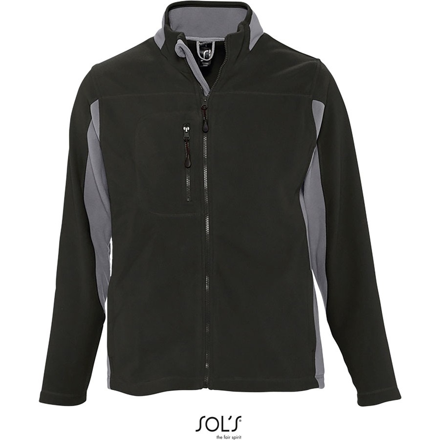 Kontrast Fleece Jacke