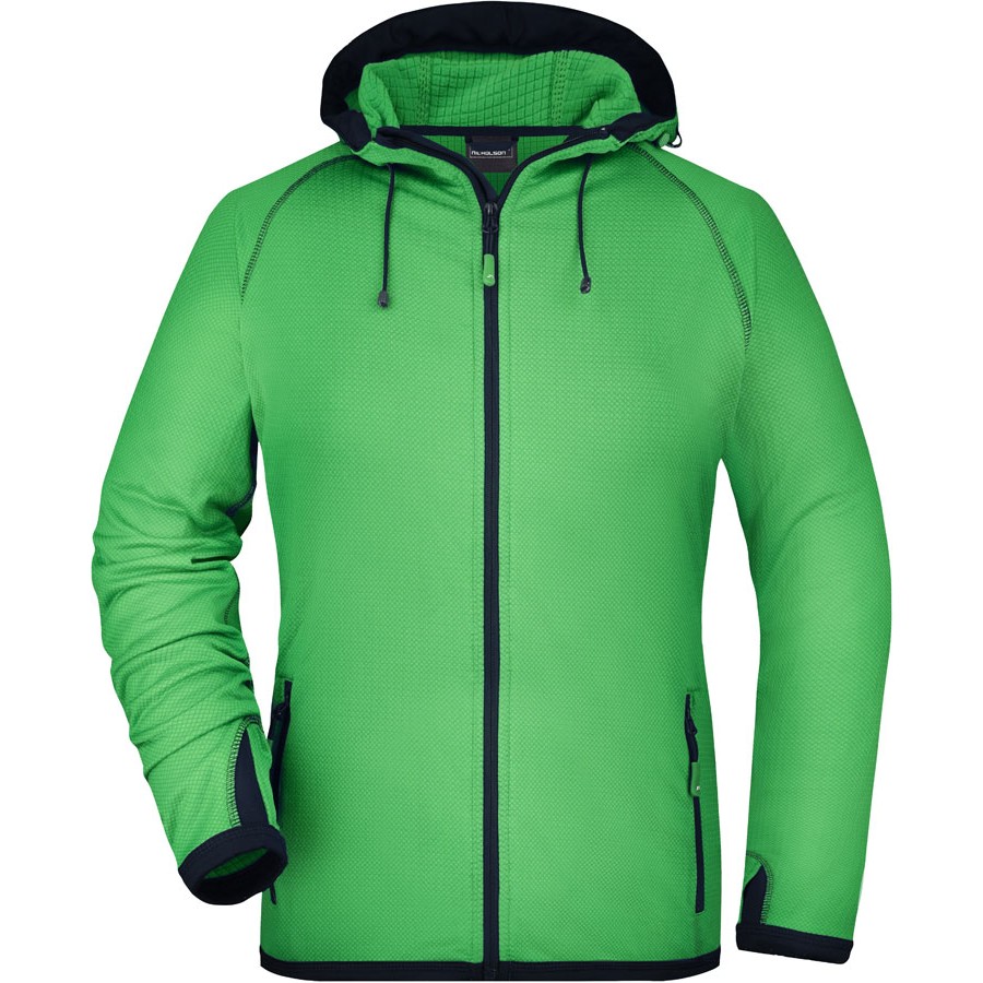 Damen Kapuzen Fleecejacke mit Rauten