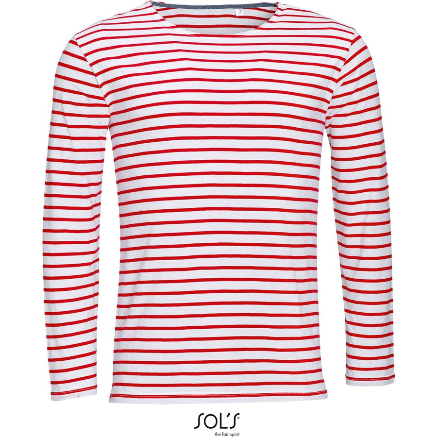 Herren T-Shirt langarm gestreift