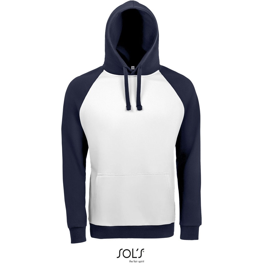 Unisex Raglan Kapuzen Sweater 2-farbig