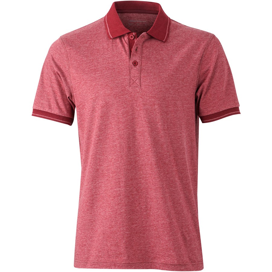 Herren Jersey Melange Polo