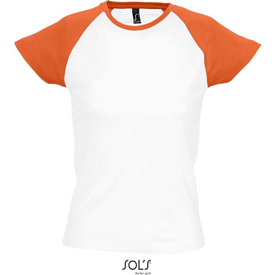 Damen Raglan T-Shirt 2-farbig