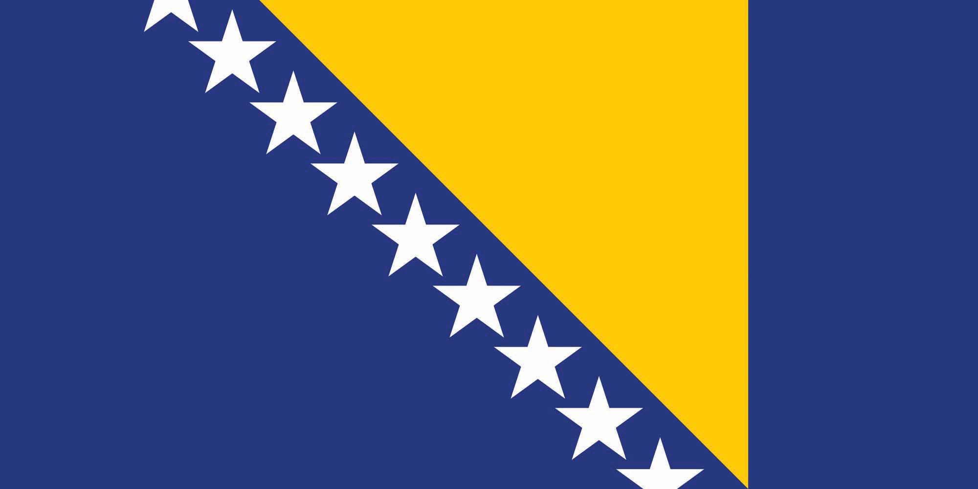 Kennzeichenhalterung mit 3D Effekt – Flagge Bosnien und