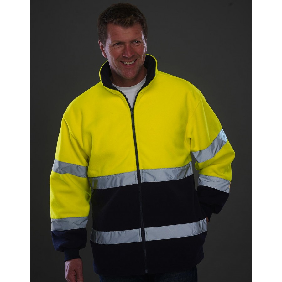 High Visibility 2 Bands 2-Tone Fleece Jacket