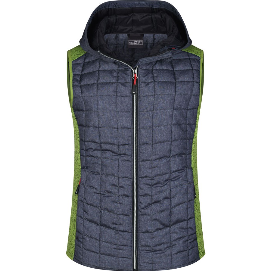 Damen Hybrid Strickfleece Gilet