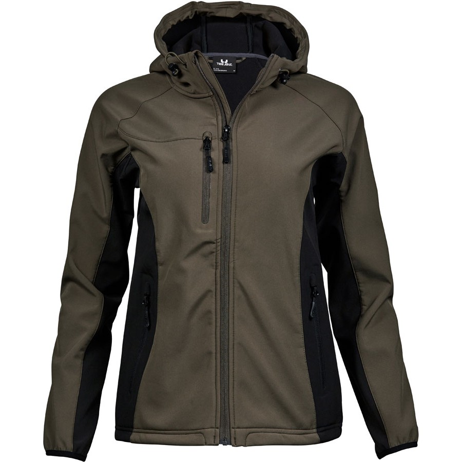 Damen Kapuzen 3-Lagen Softshell Jacke