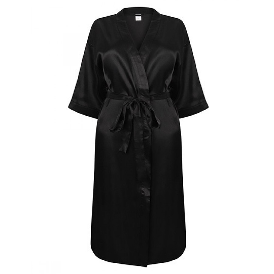 Damen Satin Robe