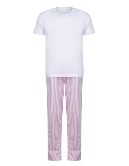 White/Pink/White Stripe