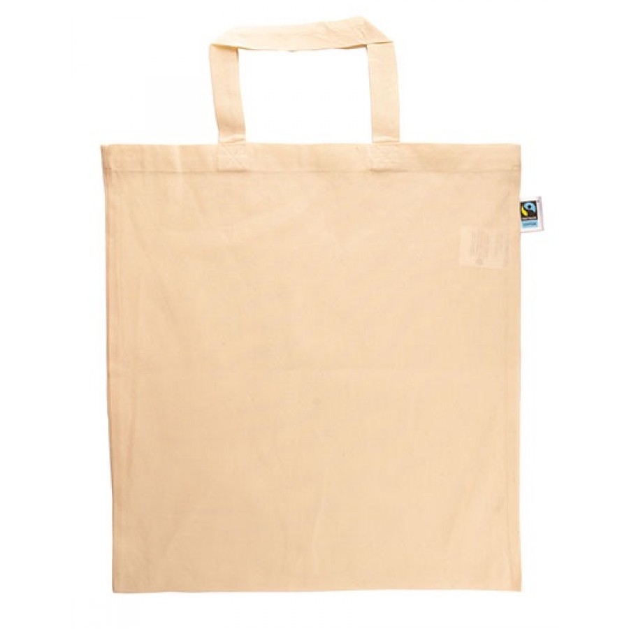 Baumwolltasche, Fairtrade-Baumwolle, kurze Henkel