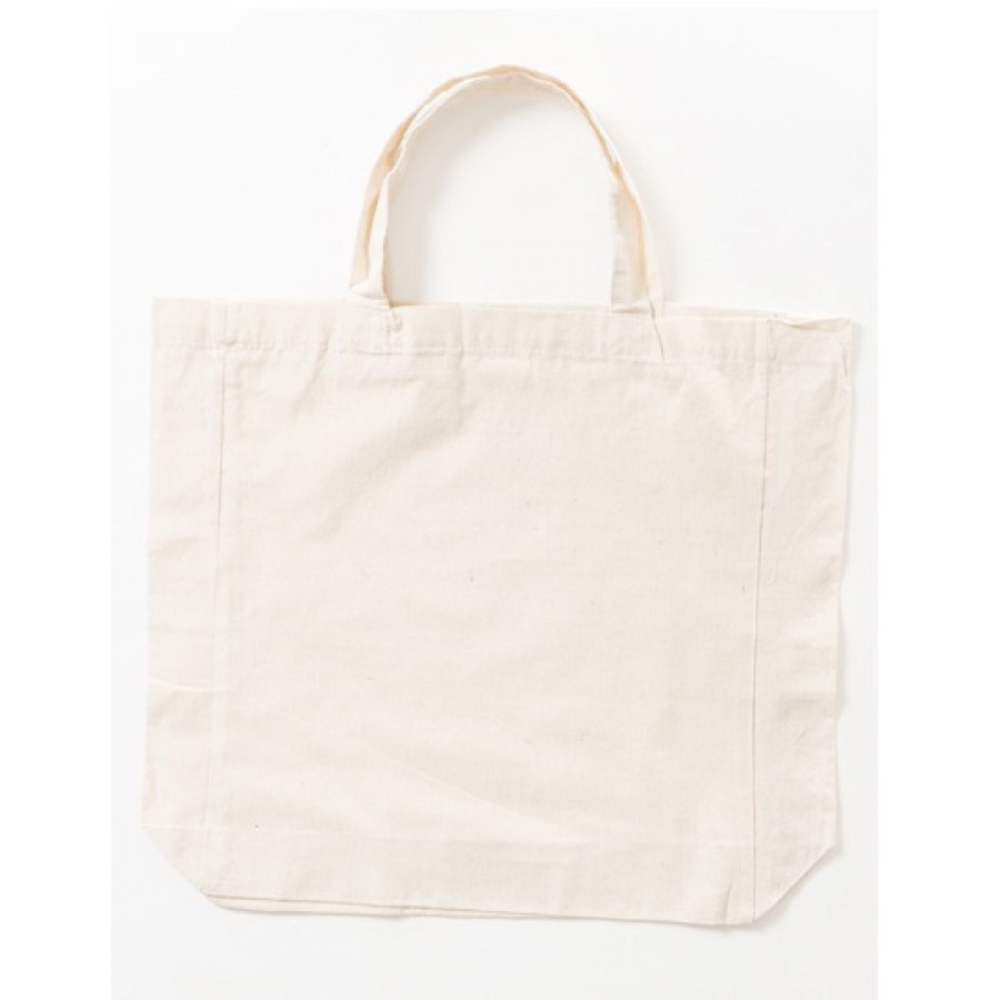 Baumwolltasche mit Seitenfalte