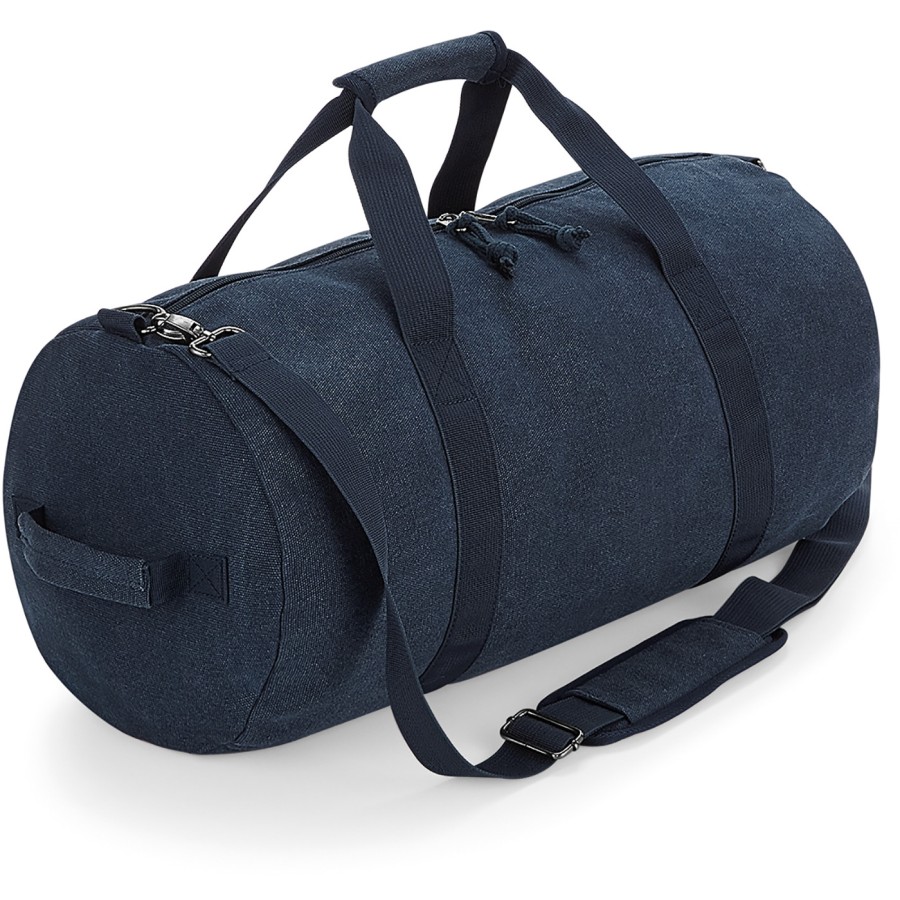 Vintage Canvas Barrel Bag – Bild 2