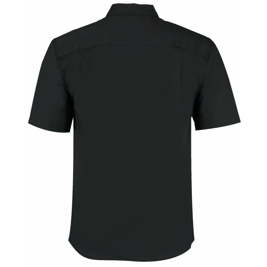 Herren Tailored Fit Bar Shirt Mandarin Collar Short Sleeve – Bild 3