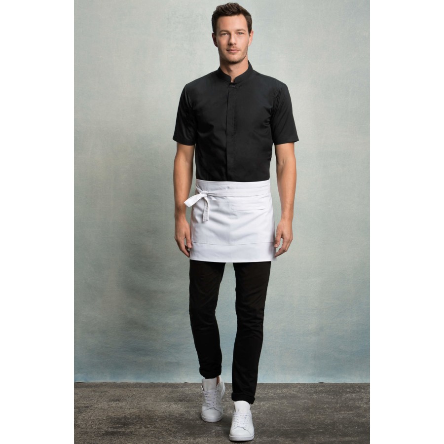Herren Tailored Fit Bar Shirt Mandarin Collar Short Sleeve – Bild 4