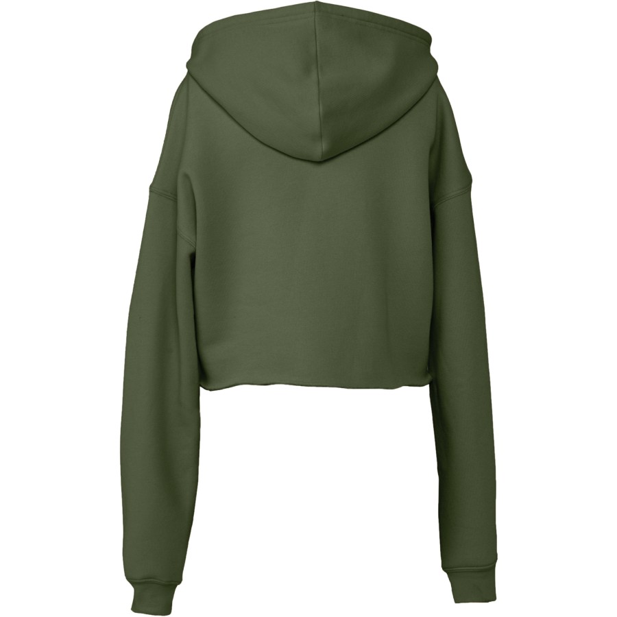 Damen Cropped Fleece Hoodie – Bild 3