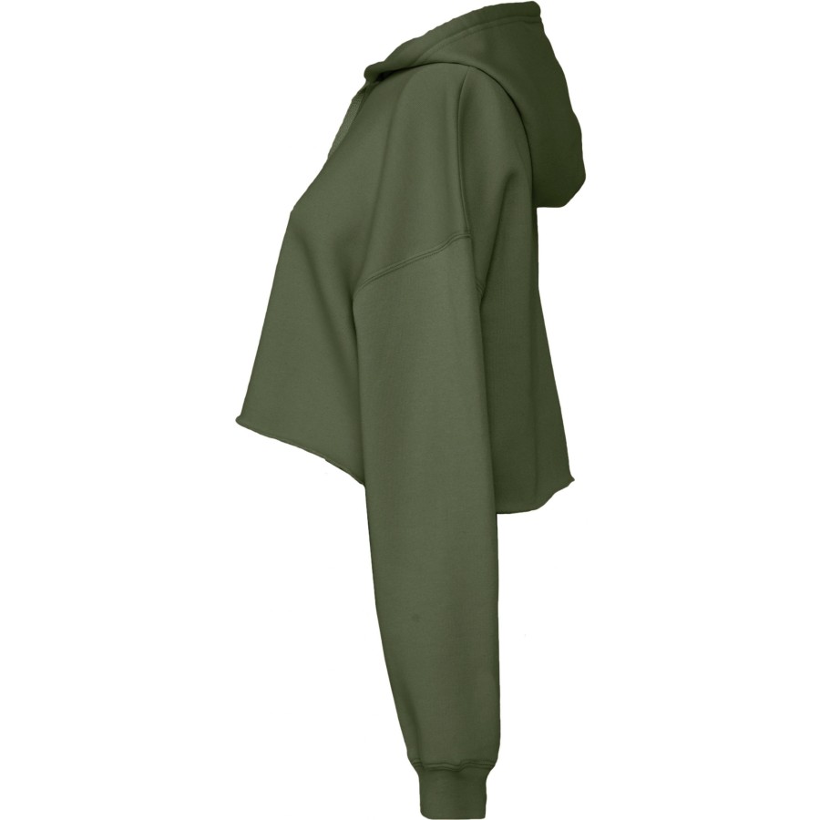 Damen Cropped Fleece Hoodie – Bild 4