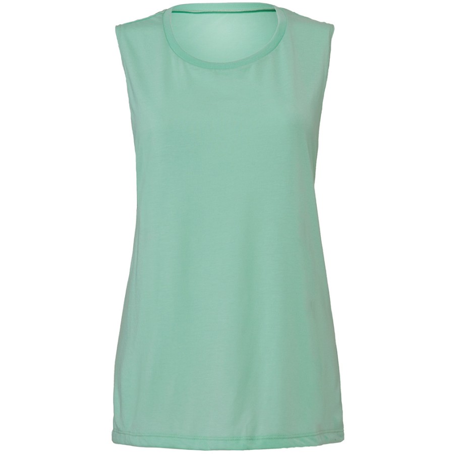 Damen Flowy Scoop Muscle T-Shirt