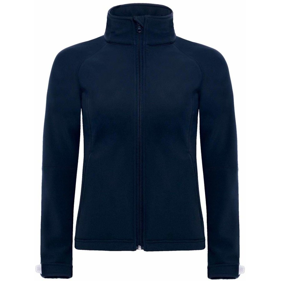 Damen 3-Lagen Kapuzen Softshell Jacke