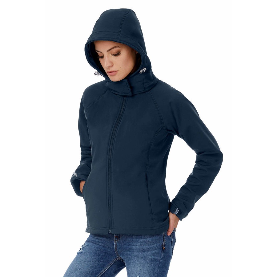 Damen 3-Lagen Kapuzen Softshell Jacke – Bild 2
