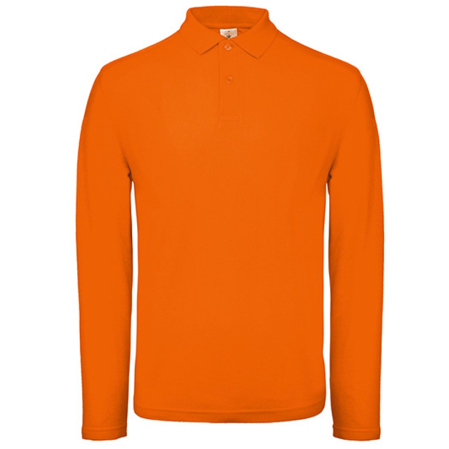 Herren Piqué Polo langarm