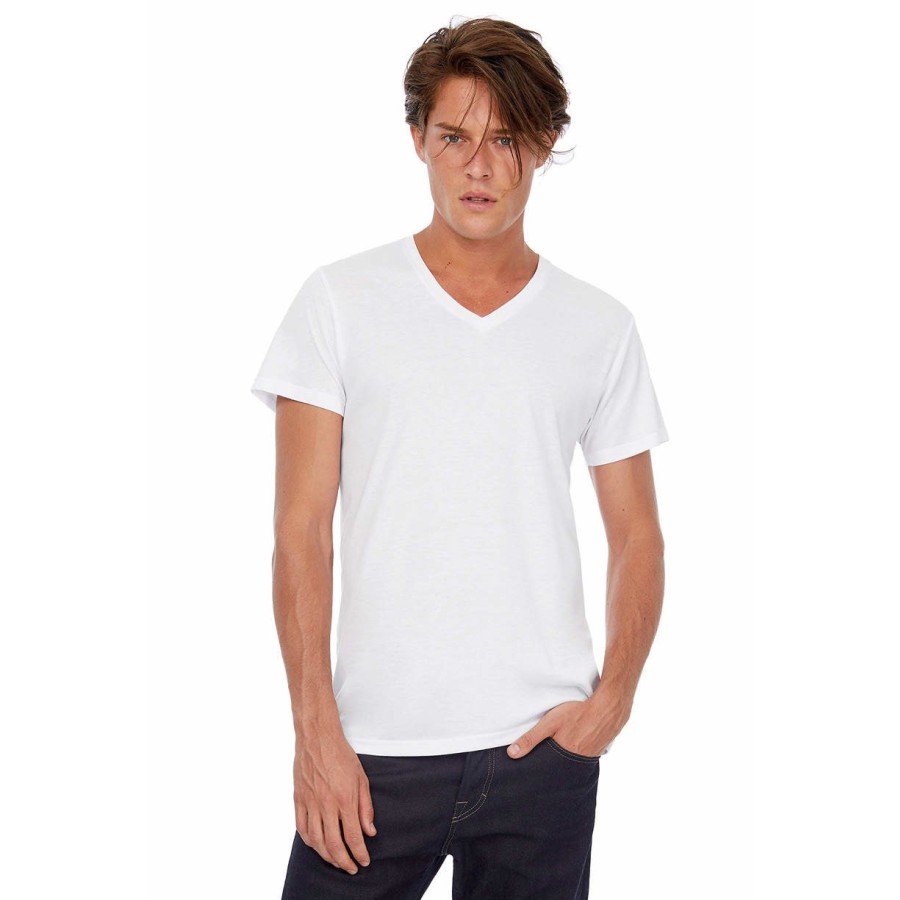 Herren V-Neck Triblend T-Shirt – Bild 2