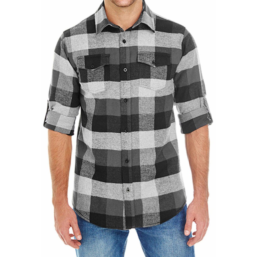 Woven Plaid Flannel Shirt