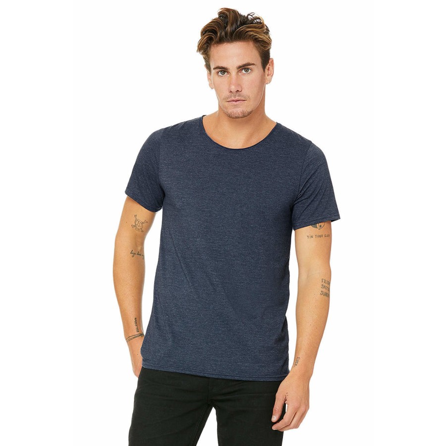 Herren Jersey Raw Neck Tee – Bild 2