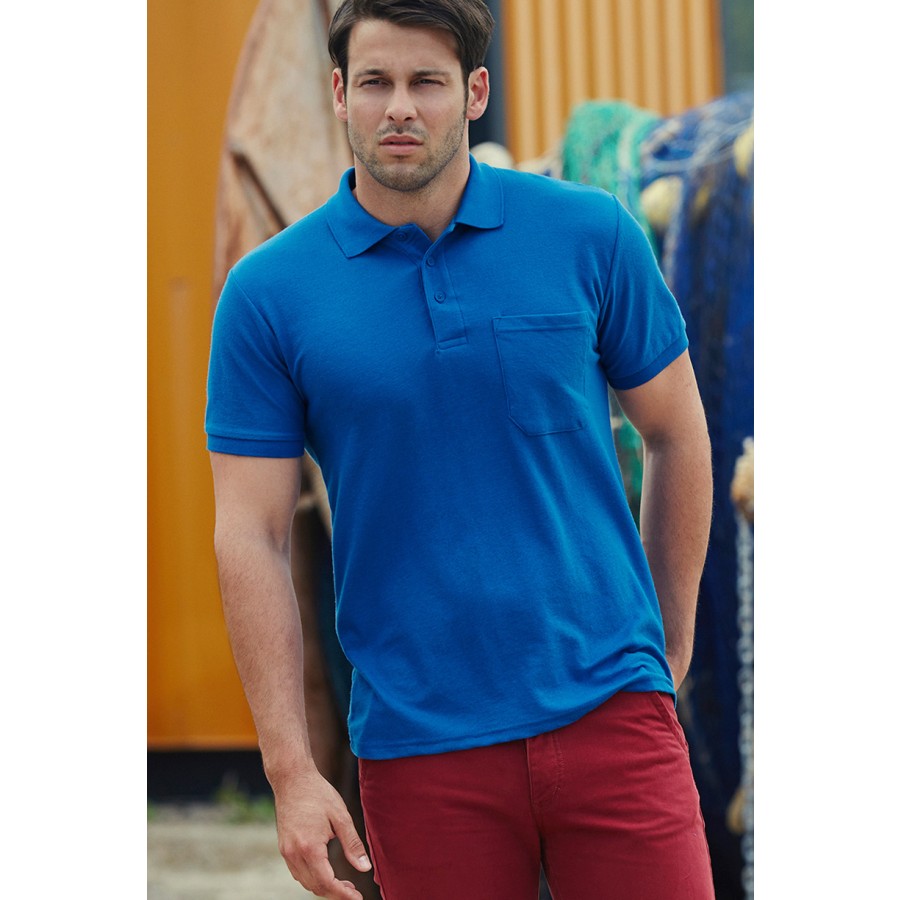 Piqué Polo mit Brusttasche – Bild 2