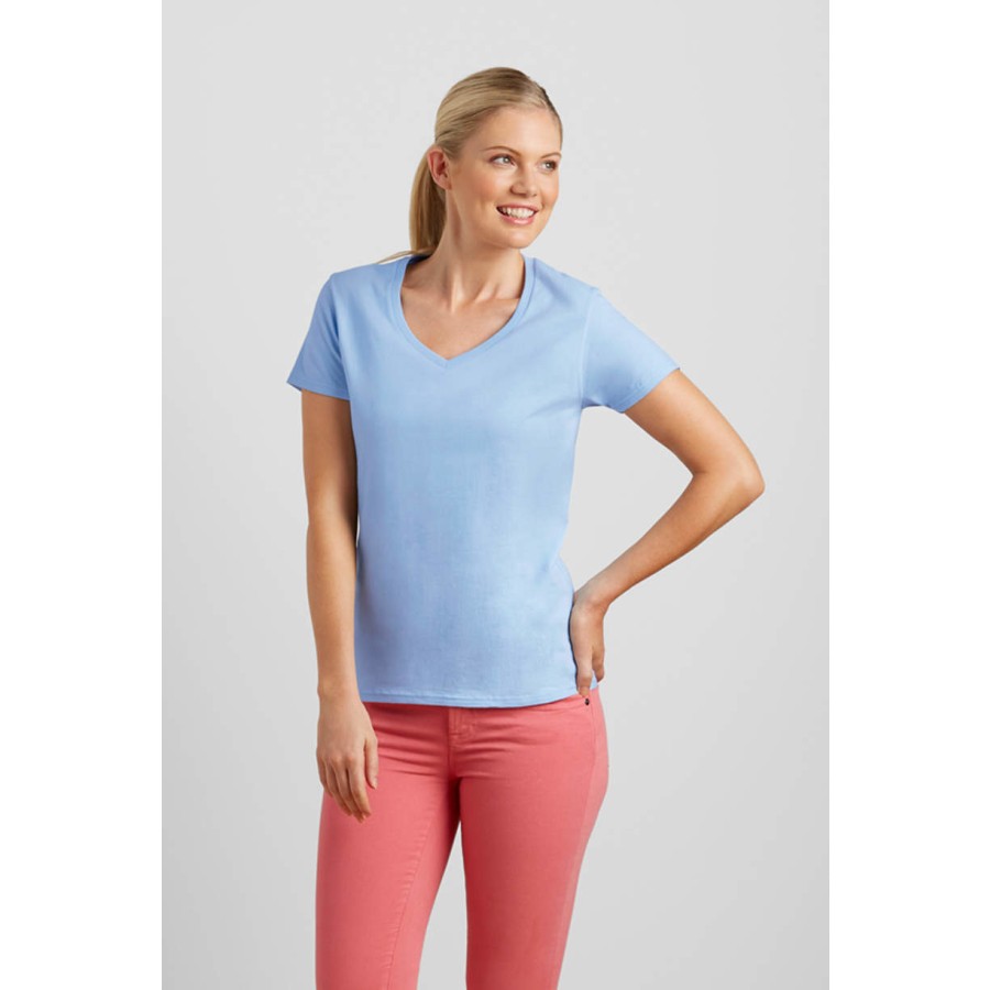 Damen Premium Cotton® V-Neck T-Shirt – Bild 3