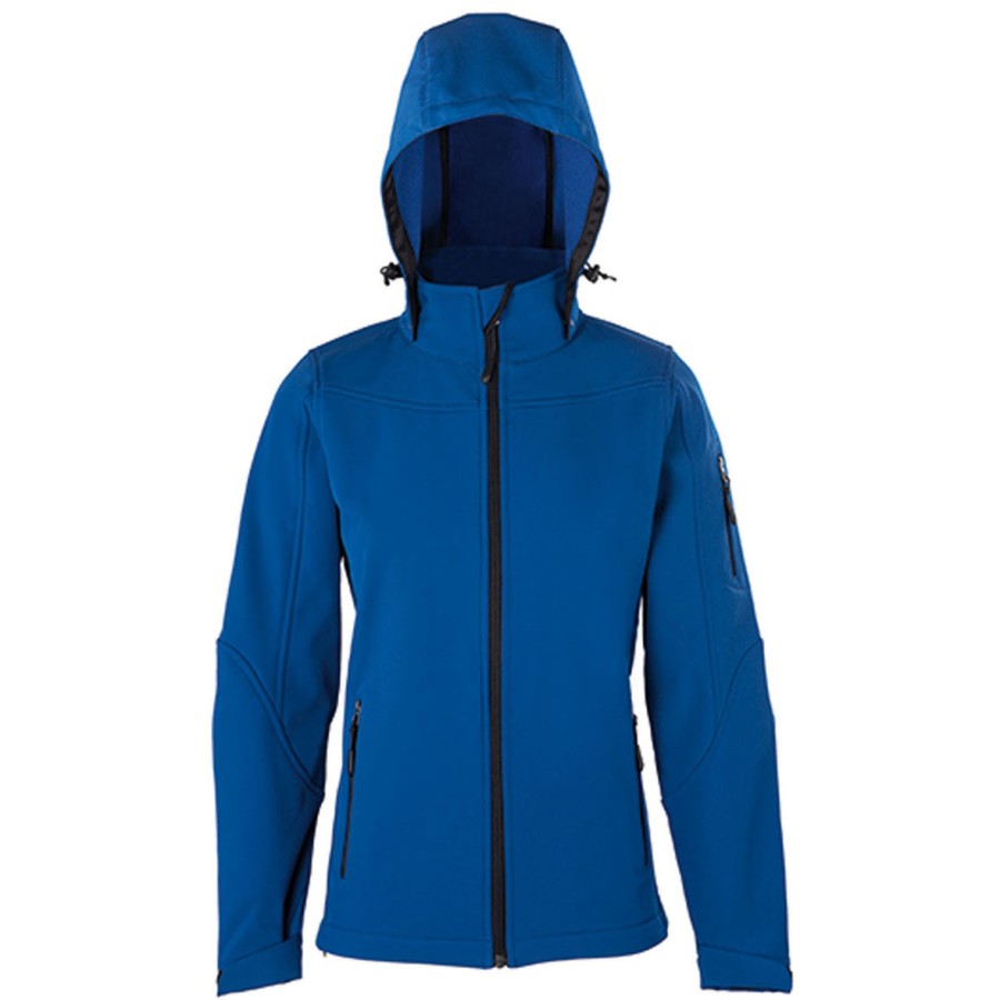 Damen Hooded Soft-Shell Jacket