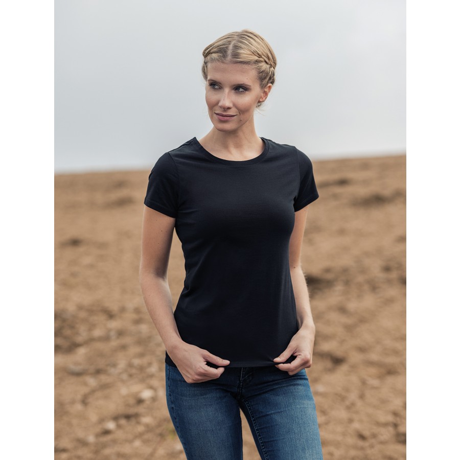 Damen T-Shirt Luxus Rundhals – Bild 2