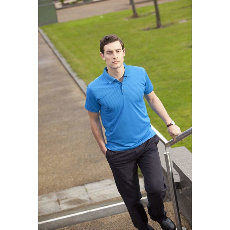 Cooltouch Textured Stripe Polo – Bild 2