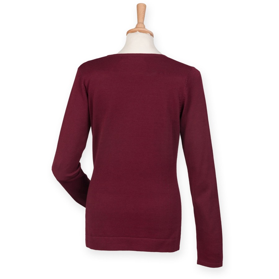 Damen Lightweight V Neck Jumper – Bild 3
