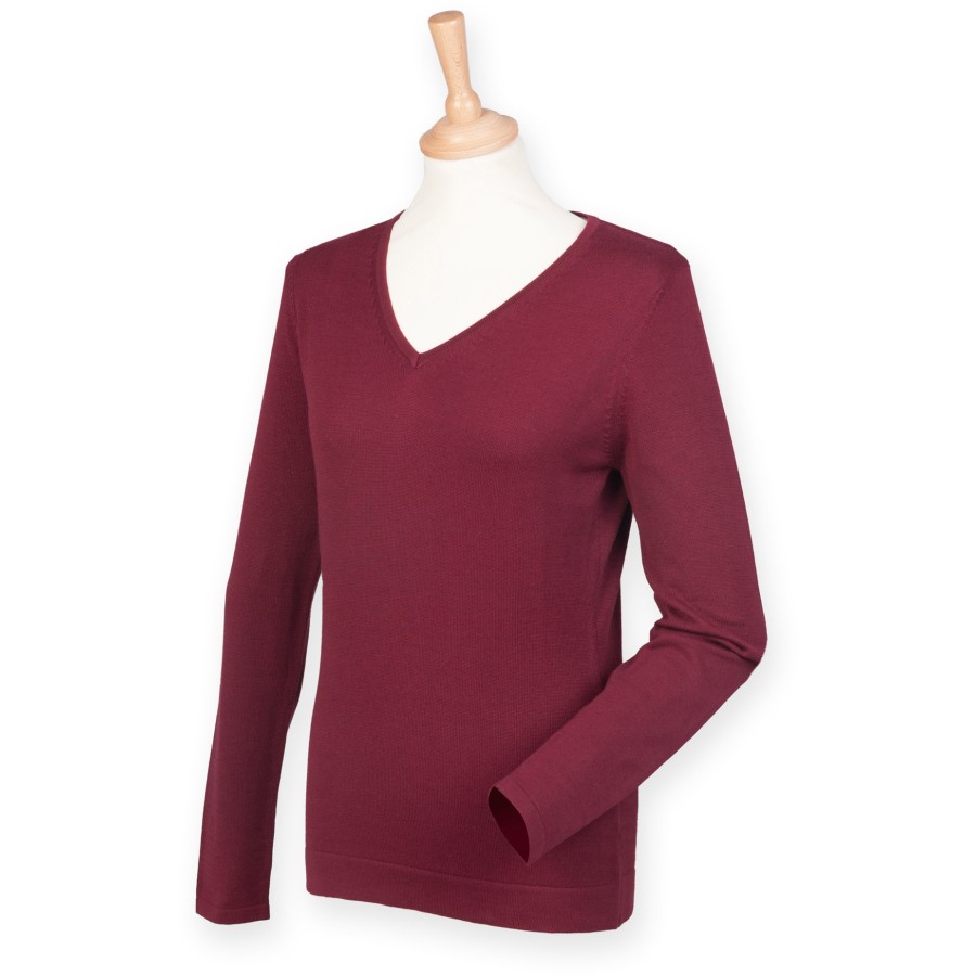 Damen Lightweight V Neck Jumper – Bild 4
