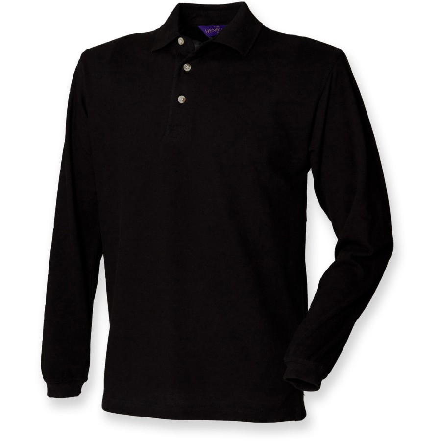 Long Sleeved Cotton Piqué Polo Shirt – Bild 3