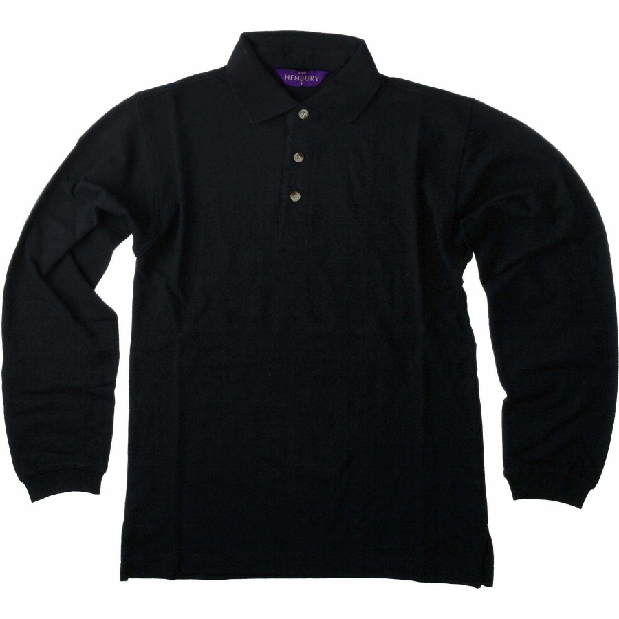 Long Sleeved Cotton Piqué Polo Shirt
