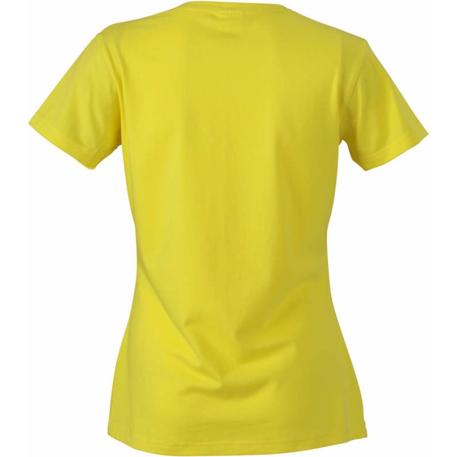 Tailliertes Damen V-Ausschnitt T-Shirt – Bild 3