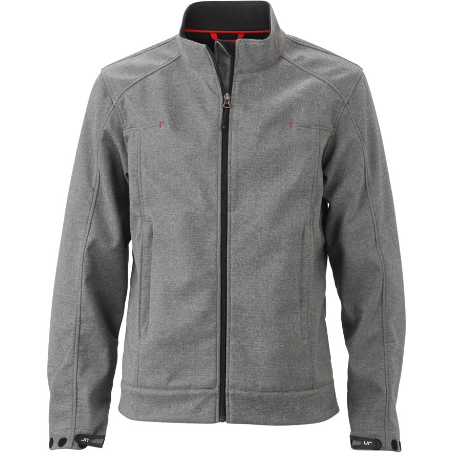 Herren 3-Lagen Melange Softshell Jacke – Bild 5