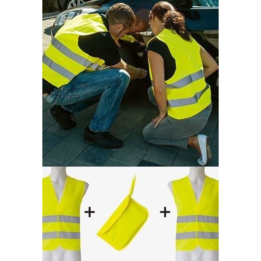 Car Safety Vest Double Pack EN ISO 20471