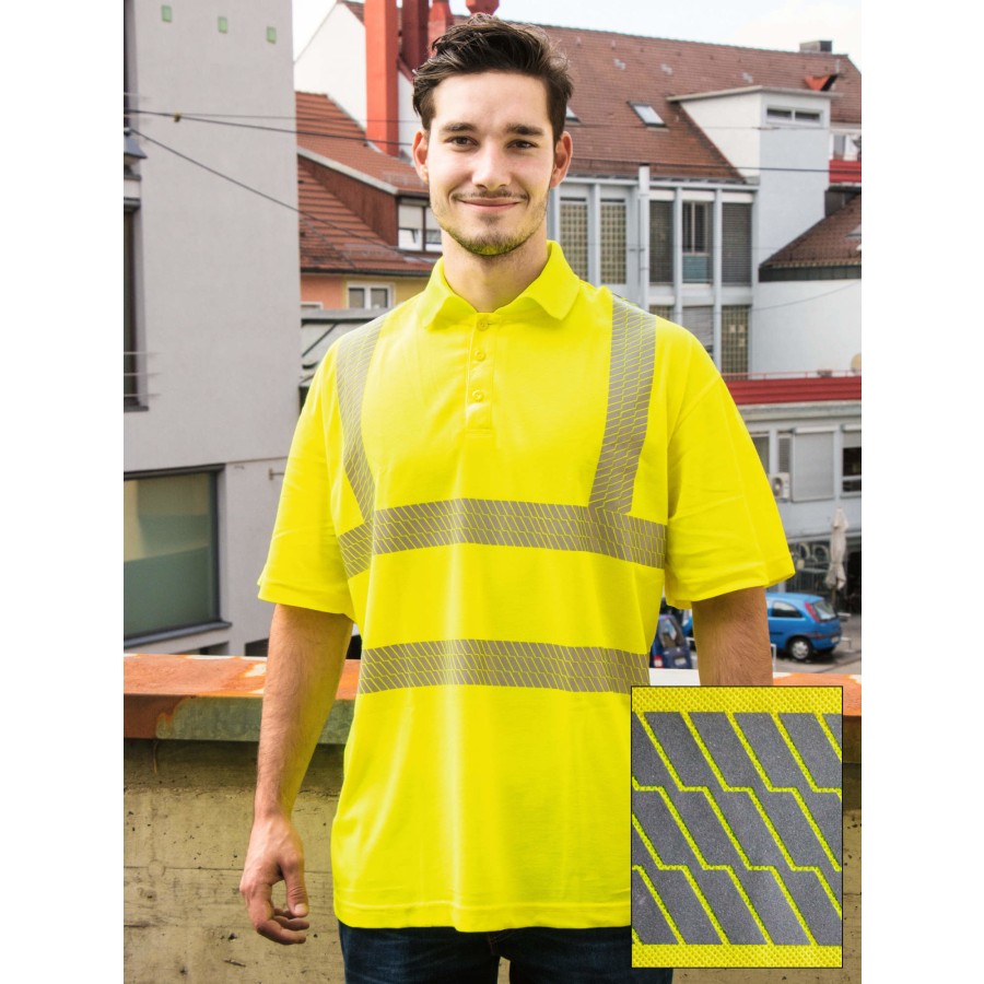 Hi-Viz Broken Reflective Polo Shirt EN ISO 20471