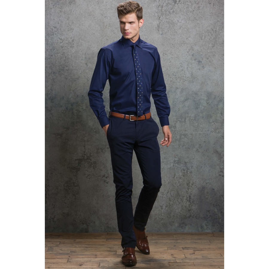 Herren Classic Fit Business Shirt Long Sleeve – Bild 2