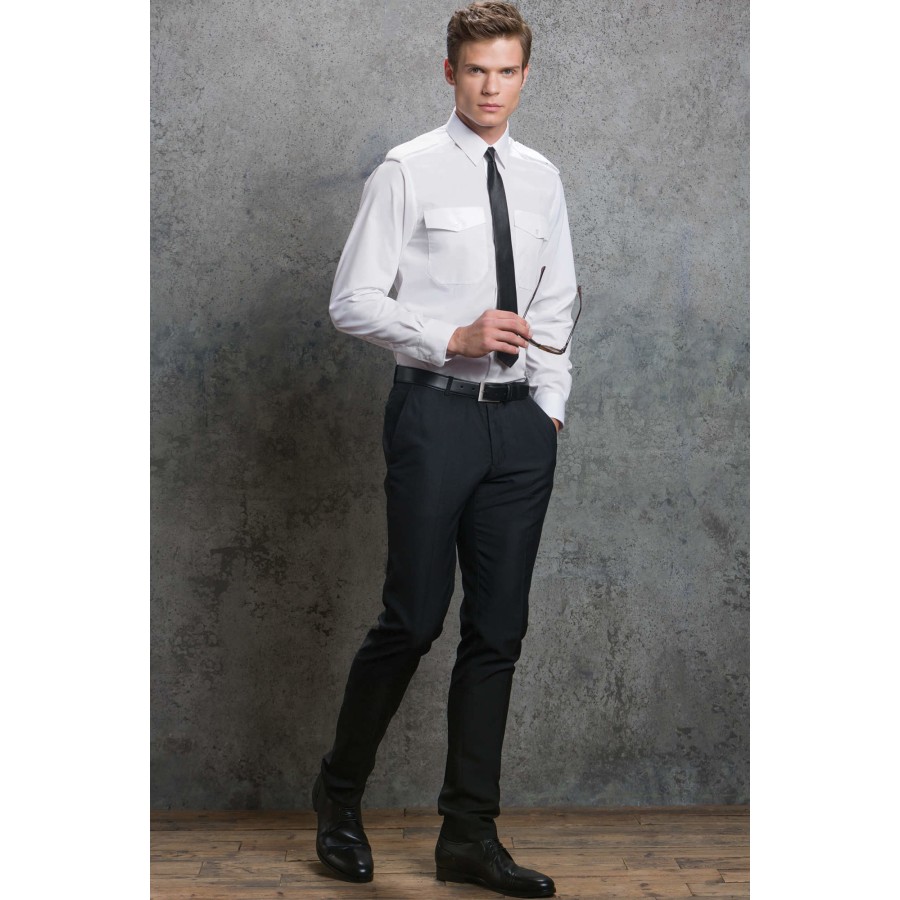 Herren Tailored Fit Pilot Shirt Long Sleeve – Bild 2