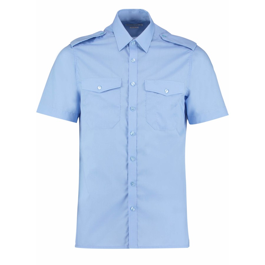 Herren Tailored Fit Pilot Shirt Short Sleeve