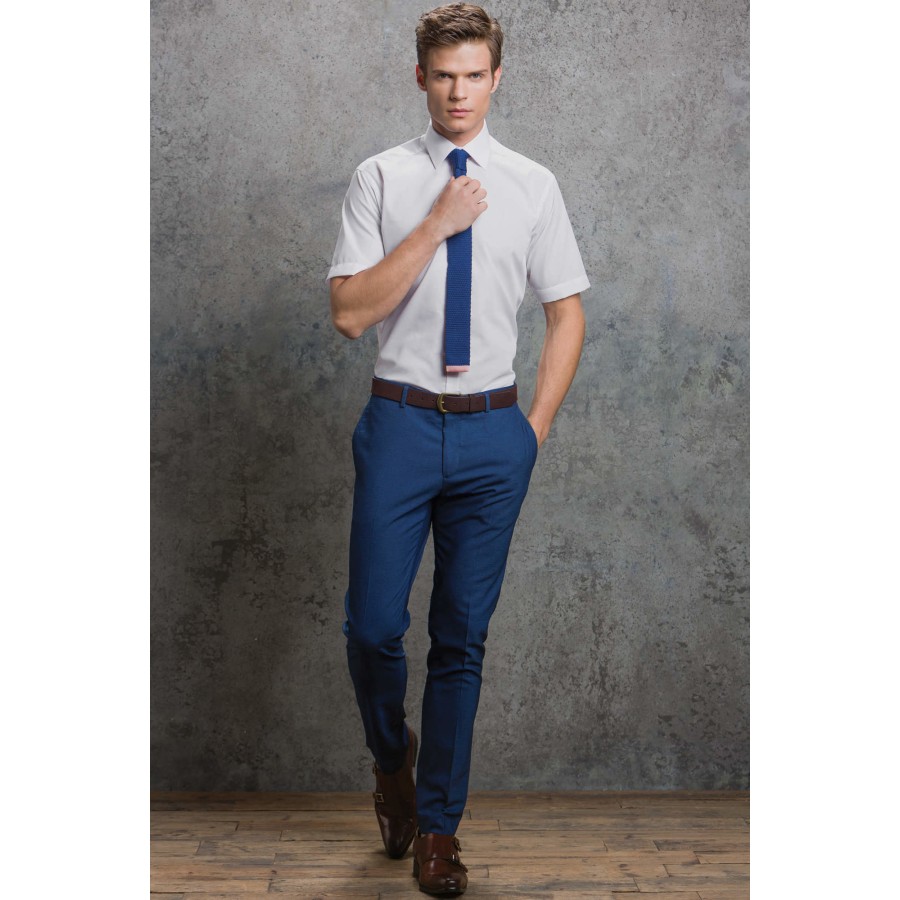 Herren Slim Fit Business Shirt Short Sleeve – Bild 4
