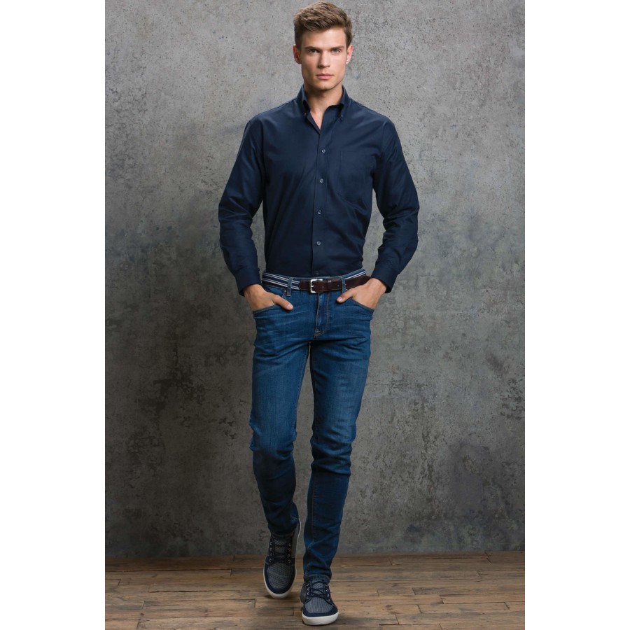 Herren Classic Fit Workwear Oxford Shirt Long Sleeve – Bild 2