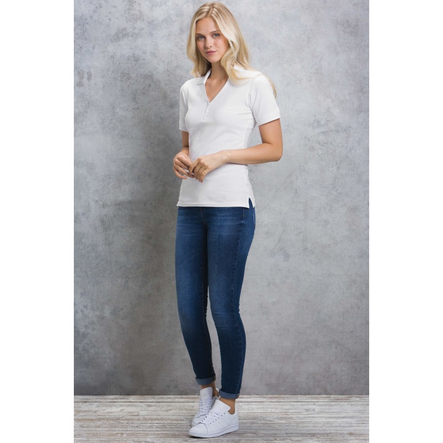 Regular Fit Sophia Comfortec® V Neck Polo Shirt – Bild 2